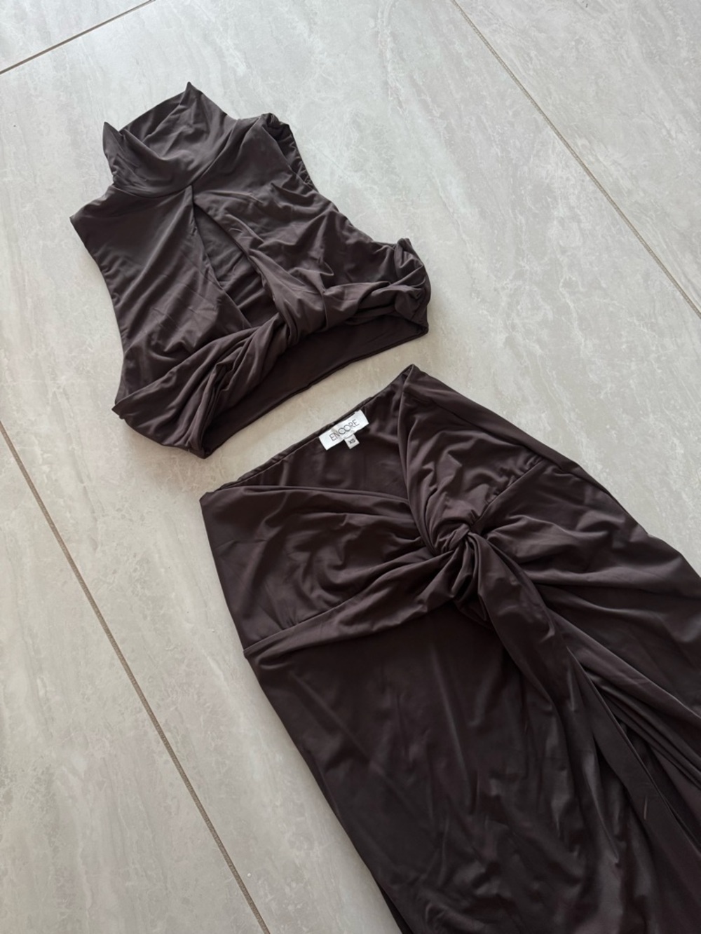 ENCORE Black Twisted Two-Piece Set - Picture 7 of 9